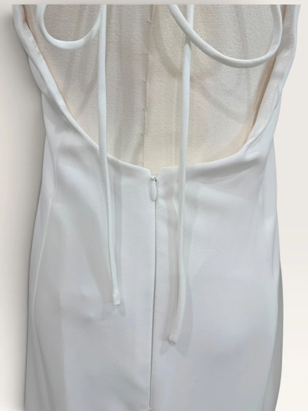 Gianni Bini Chloe A-Line Cut-Out Sequin(Pearl) Crepe White Party Dress NWT $249